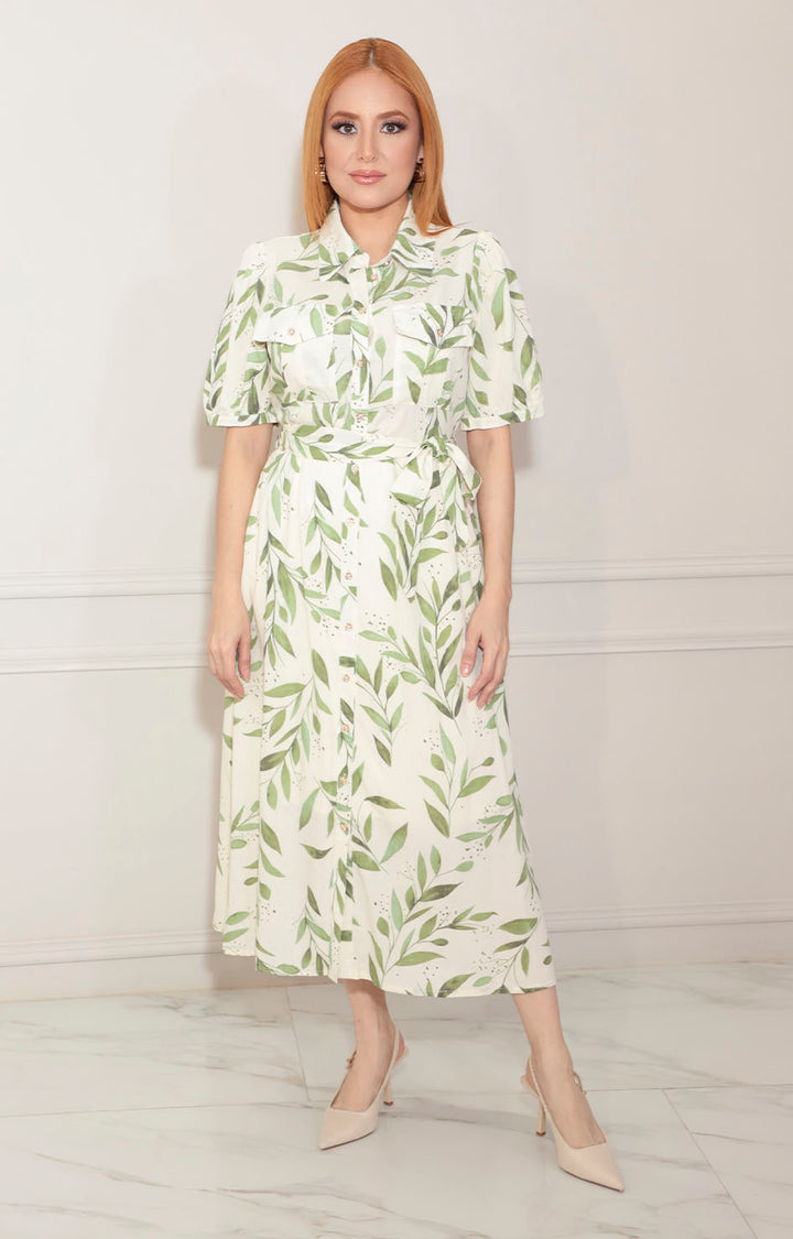 Vestido beige con lazo - VESTIDO Boutiquemirel 