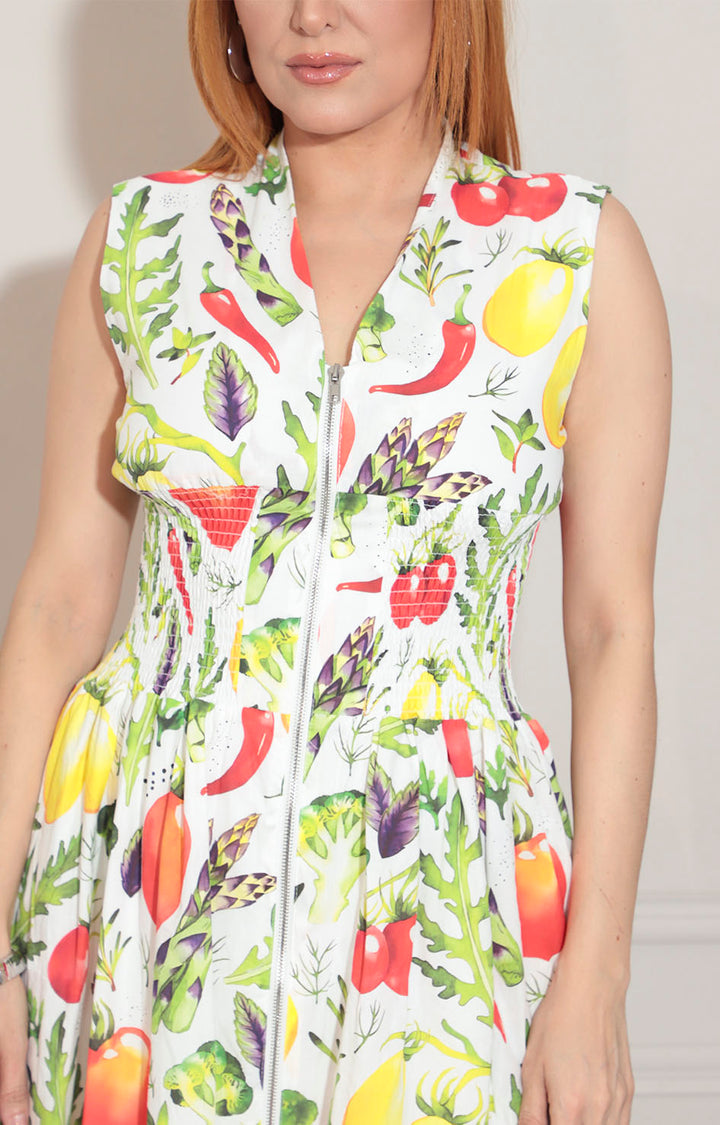 Vestido blanco estampado - VESTIDO Boutiquemirel 