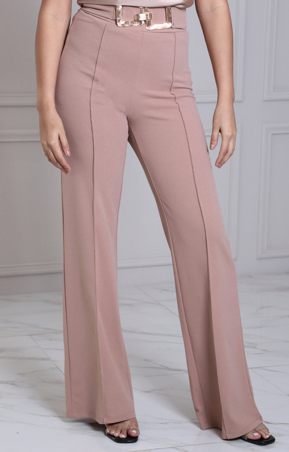 Pantalòn recto con cinturòn - PANTALON REGULAR Boutiquemirel 