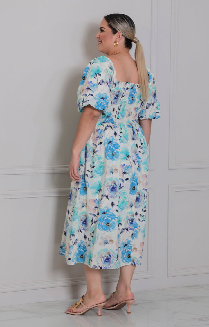 Vestido estampado de flores - VESTIDO LARGO CURVY Boutiquemirel 