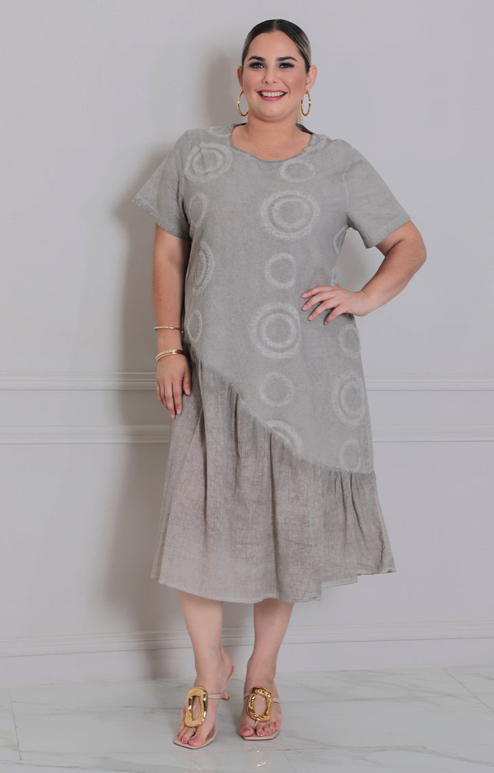 Vestido cafè con mangas - VESTIDO CORTO CURVY Boutiquemirel 