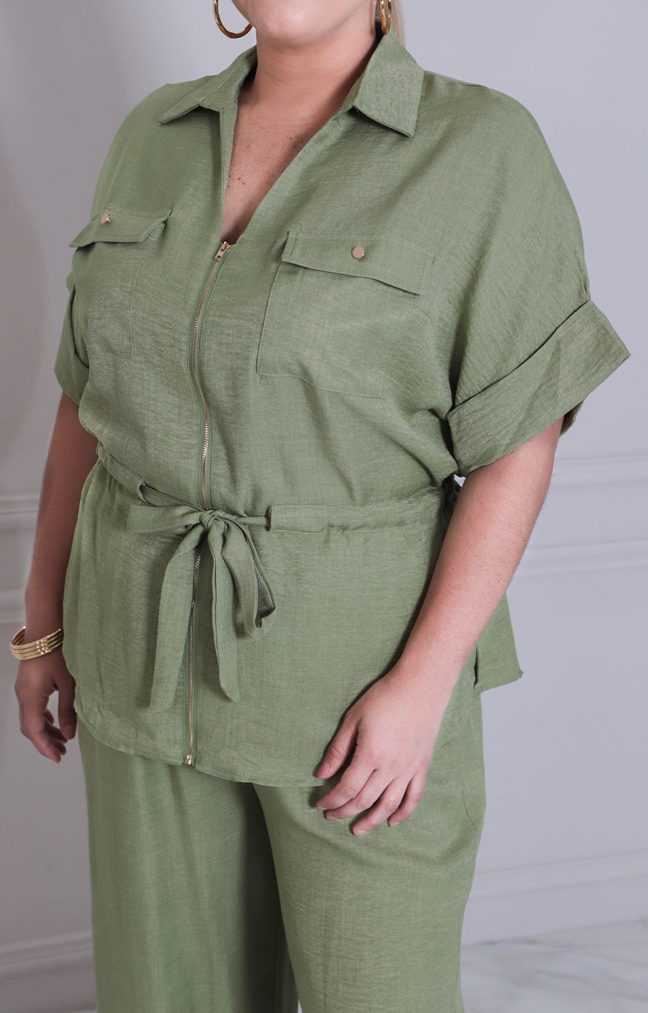 Conjunto verde con lazo - CONJUNTO CURVY Boutiquemirel 