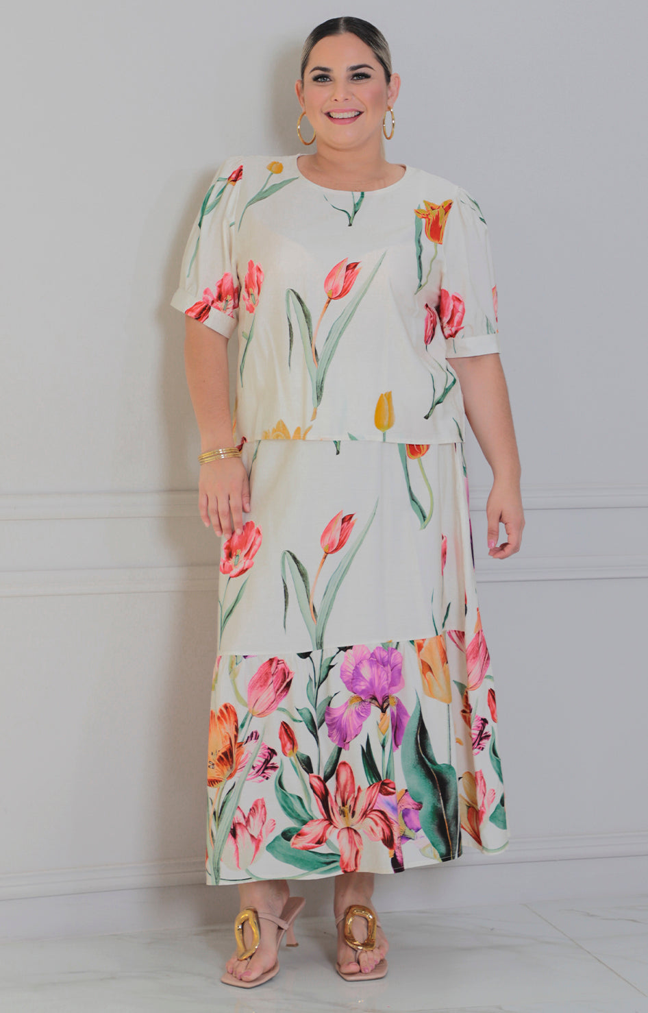 Conjunto estampado de flores - CONJUNTO CURVY Boutiquemirel 