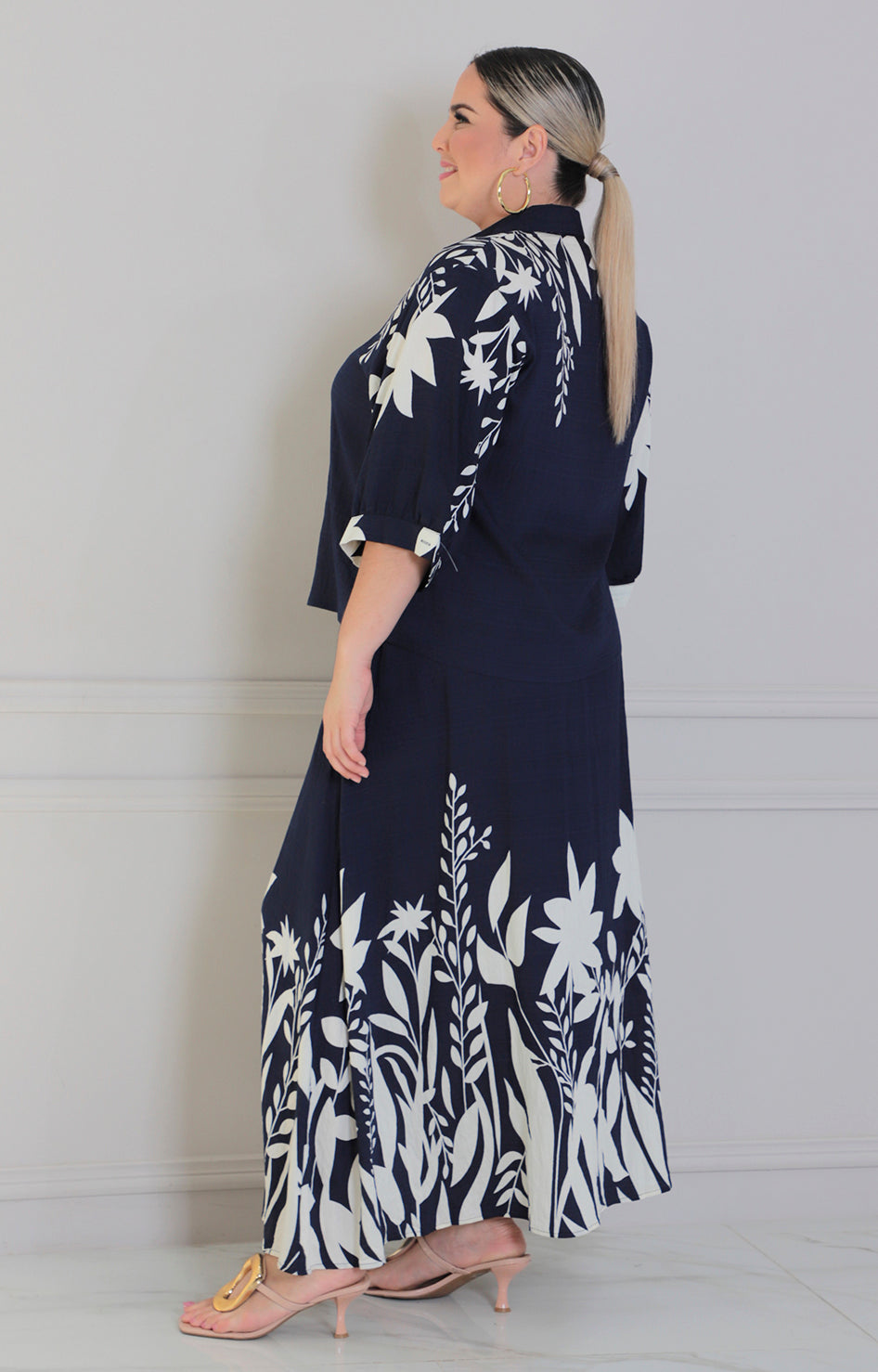 Conjunto azul marino estampado - CONJUNTO CURVY Boutiquemirel 