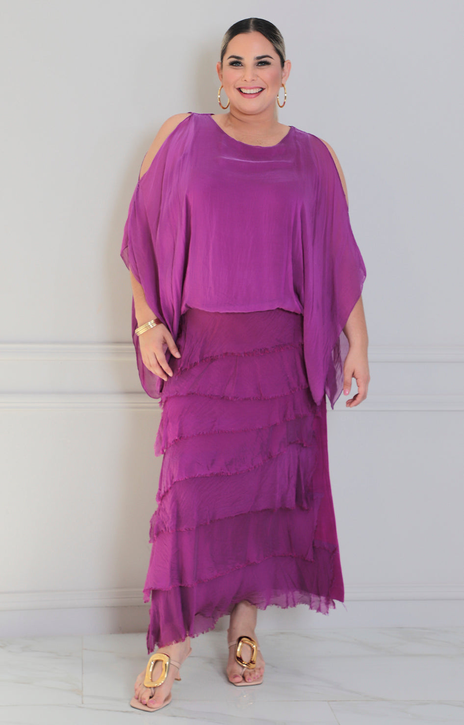 Conjunto magenta con volantes - CONJUNTO Boutiquemirel 