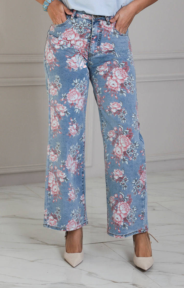 Pantalòn de mezclilla estampado - PANTALON MEZCLILLA REGULAR Boutiquemirel 