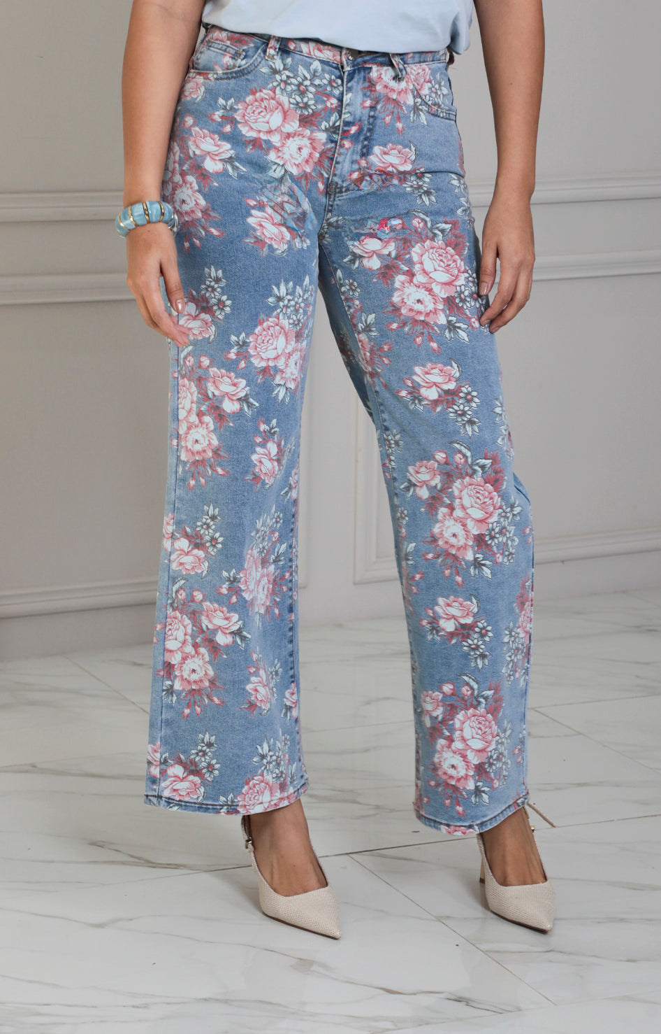 Pantalòn de mezclilla estampado - PANTALON MEZCLILLA REGULAR Boutiquemirel 
