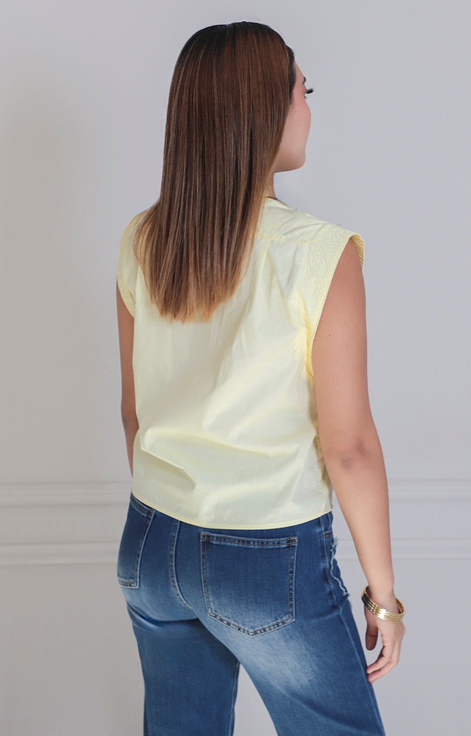 Blusa amarilla con botones frontal - BLUSAS REGULAR Boutiquemirel 