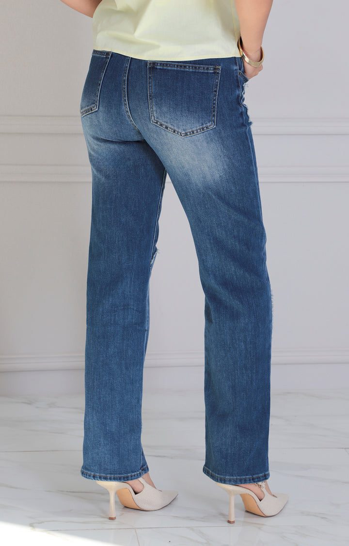 pantalón de mezclilla estampado corazón - PANTALON Boutiquemirel 