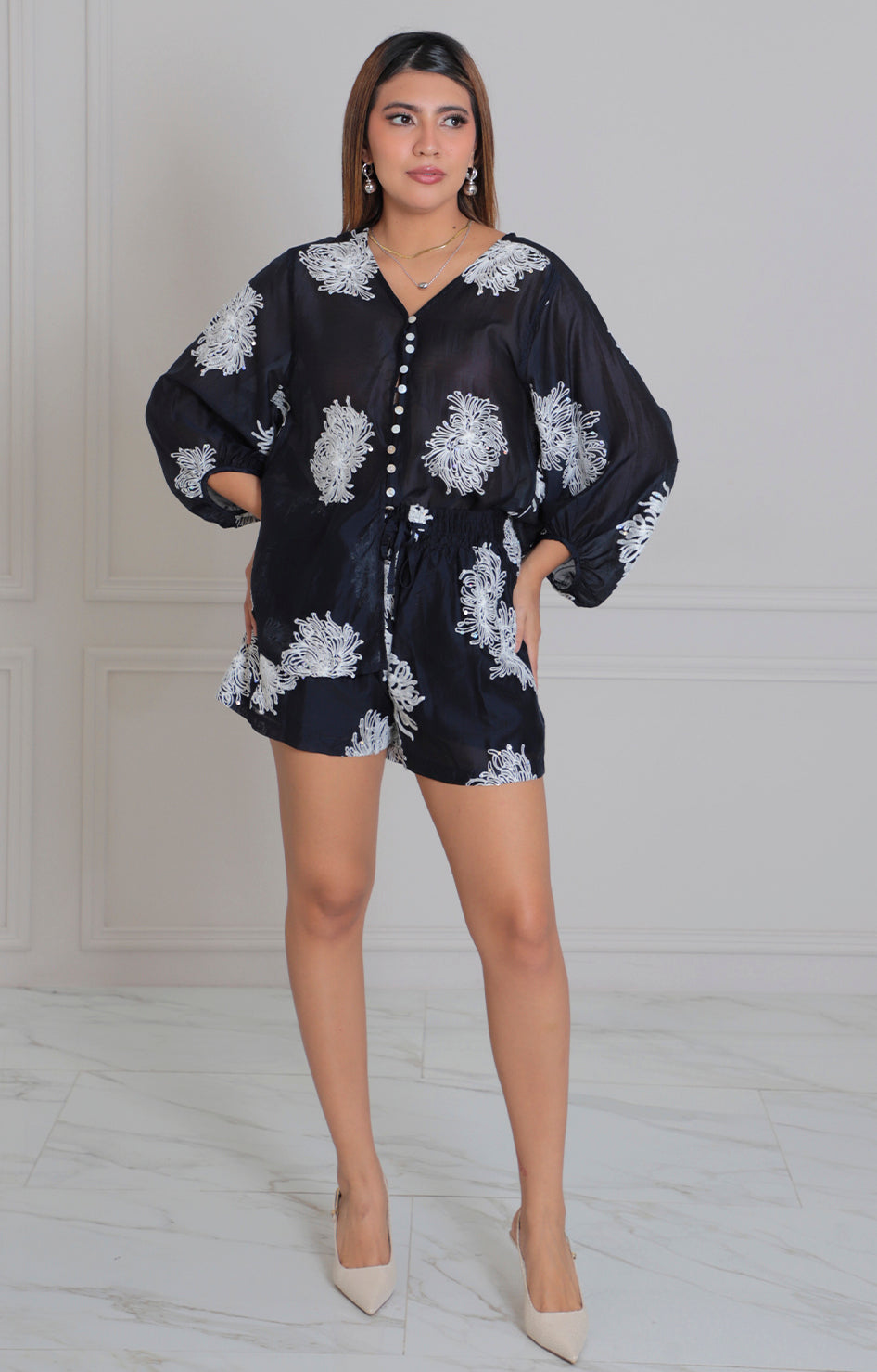 Conjunto azul marino estampado - CONJUNTO REGULAR Boutiquemirel 