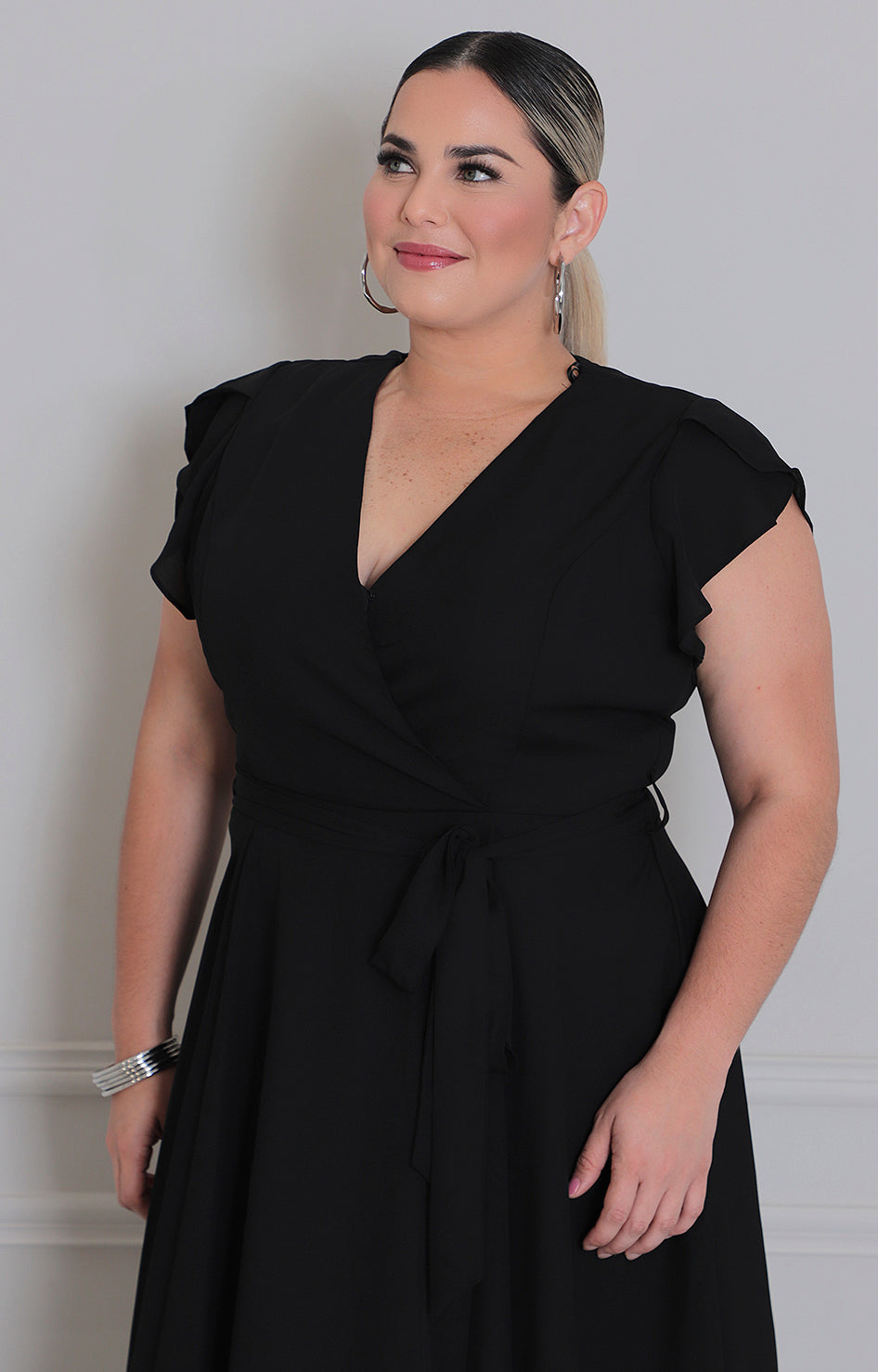 Vestido asimétrico con lazo - VESTIDO LARGO CURVY Boutiquemirel 