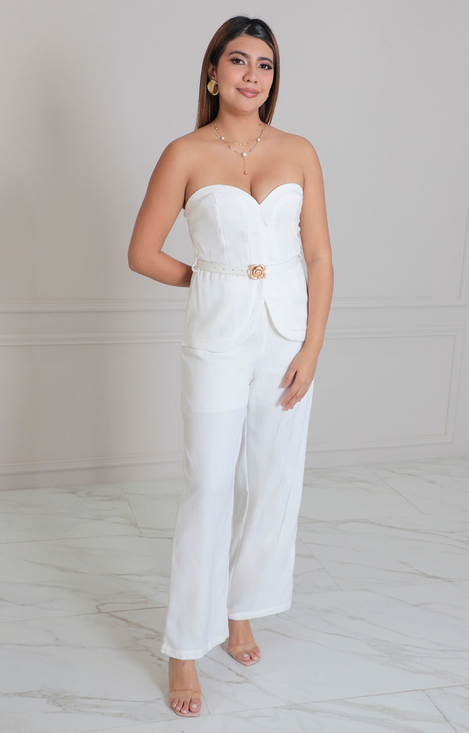 Palazzo strapple con cinturón - PALAZZO LARGO REGULAR Boutiquemirel 