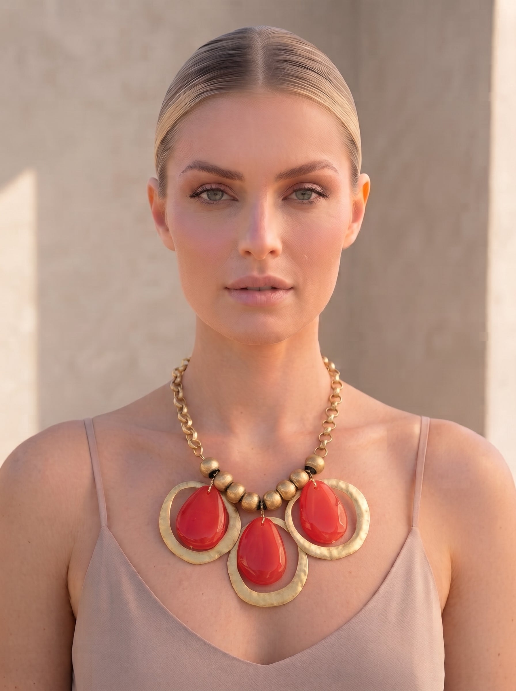 Collar dorado con maxi dije