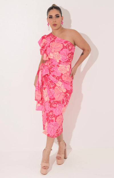 Vestido rosa floreado - Boutiquemirel