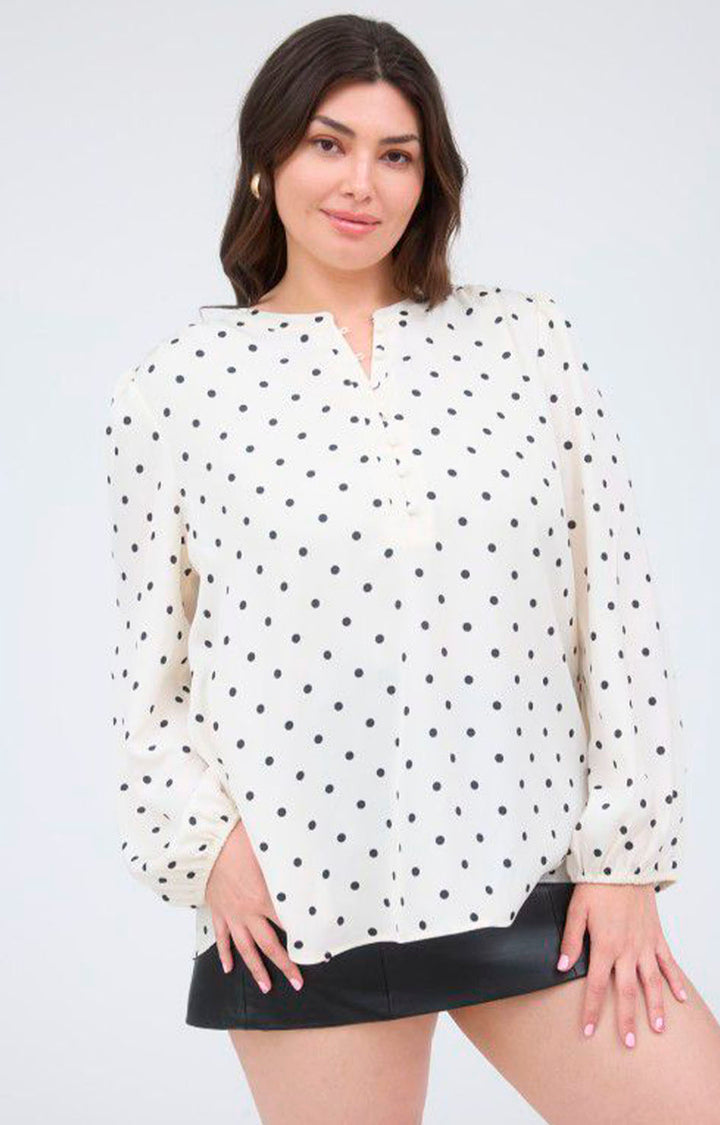 Blusa beige estampado