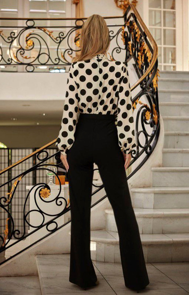 Palazzo negro con estampado