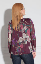 Blusa morada con flores - BLUSA Boutiquemirel 