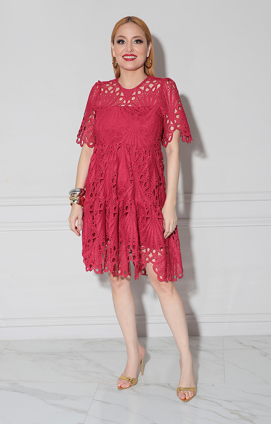 Vestido rojo cherry - VESTIDO Boutiquemirel 