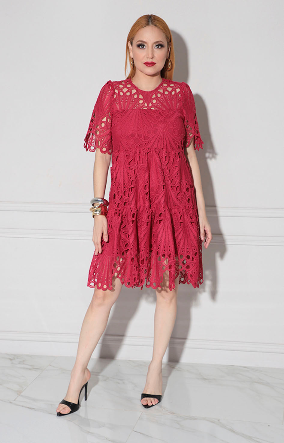 Vestido rojo cherry - VESTIDO Boutiquemirel 