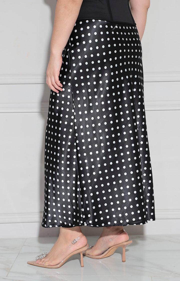 Falda negra polka-dots
