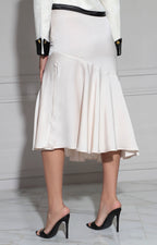 Falda beige asimétrica - FALDA Boutiquemirel 