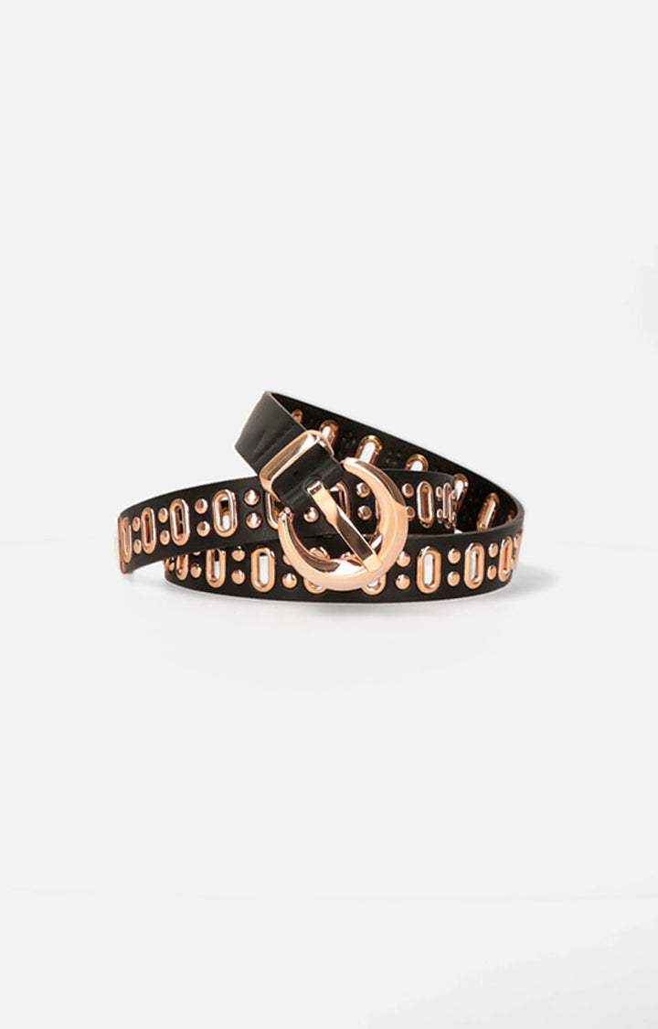 Cinturón negro con dorado - CINTURON Boutiquemirel 