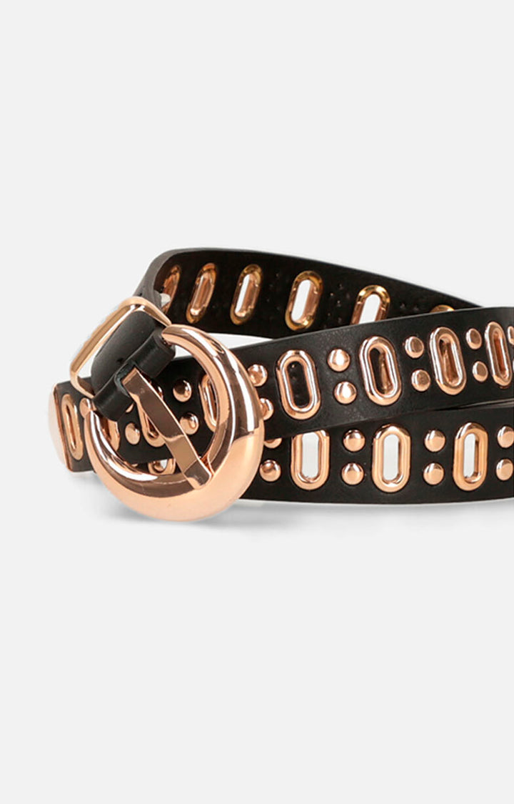 Cinturón negro con dorado - CINTURON Boutiquemirel 
