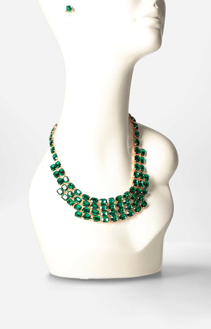 Collar verde de fiesta - SET COLLAR Boutiquemirel 