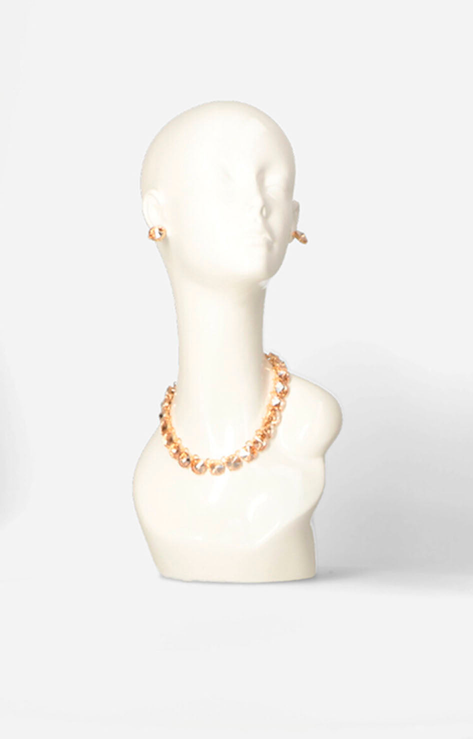 Collar beige con aretes - SET COLLAR Boutiquemirel 