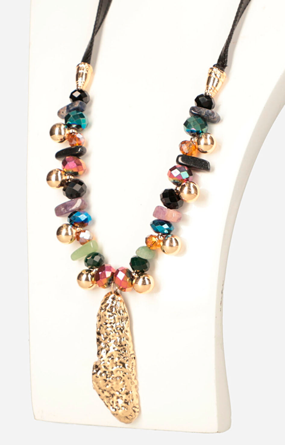 Collar negro con piedras - COLLAR Boutiquemirel 