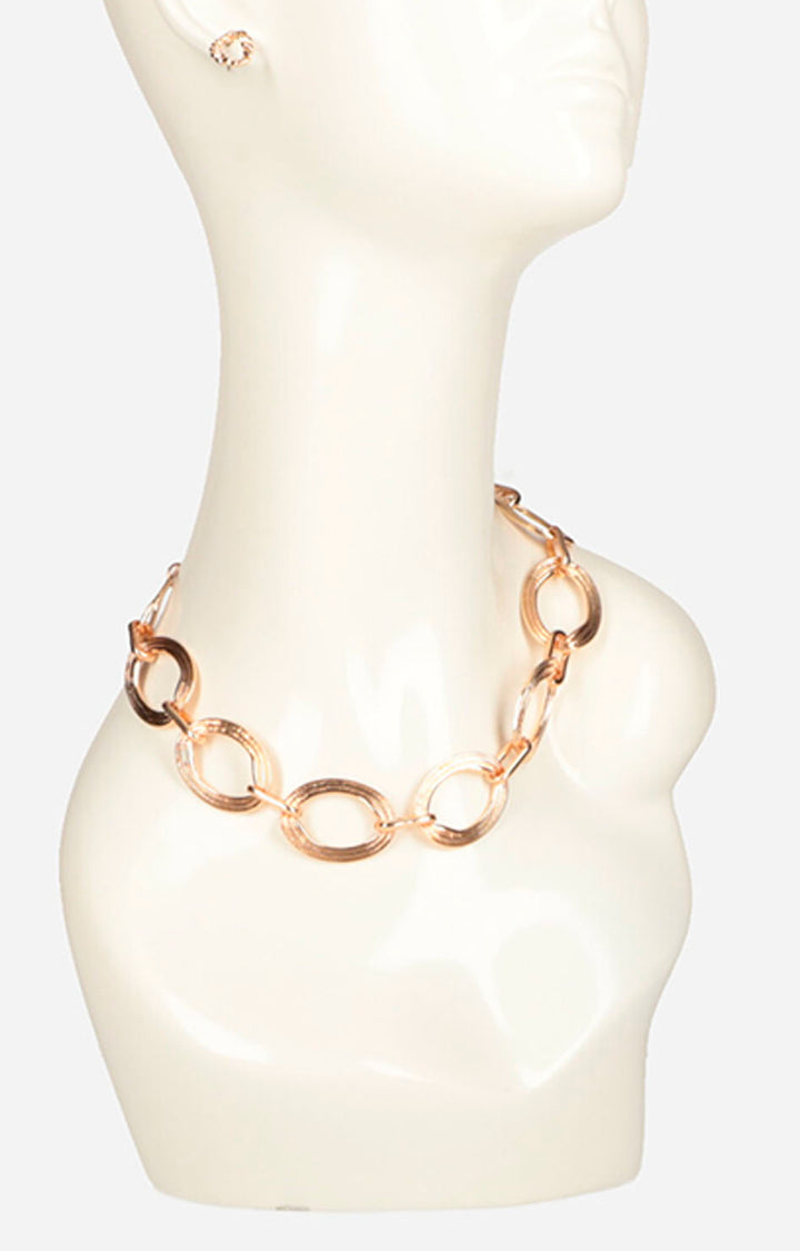 Collar dorado con aretes - SET COLLAR Boutiquemirel 