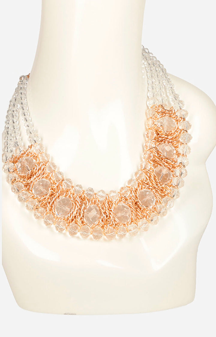 Collar dorado con blanco - SET COLLAR Boutiquemirel 