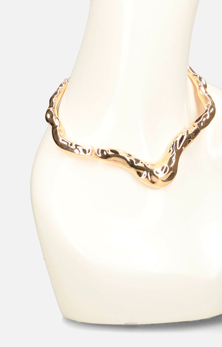 Collar dorado corrugado - COLLAR Boutiquemirel 
