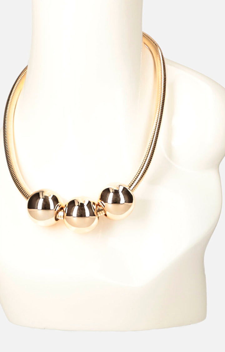 Collar dorado con aretes - SET COLLAR Boutiquemirel 