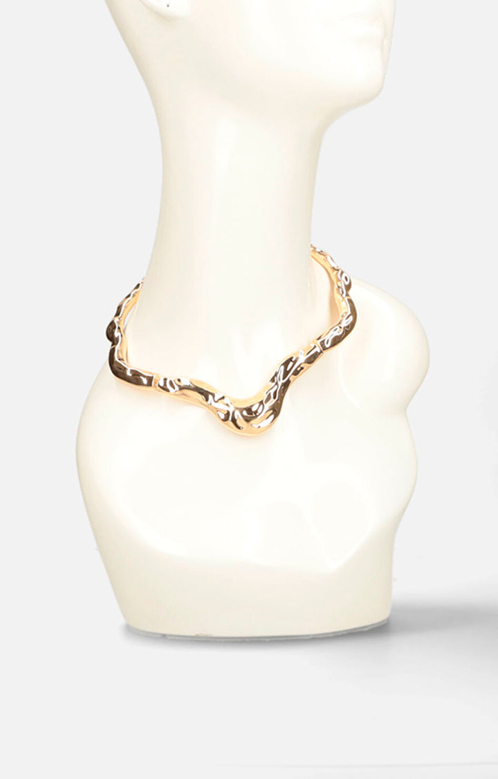 Collar dorado corrugado - COLLAR Boutiquemirel 