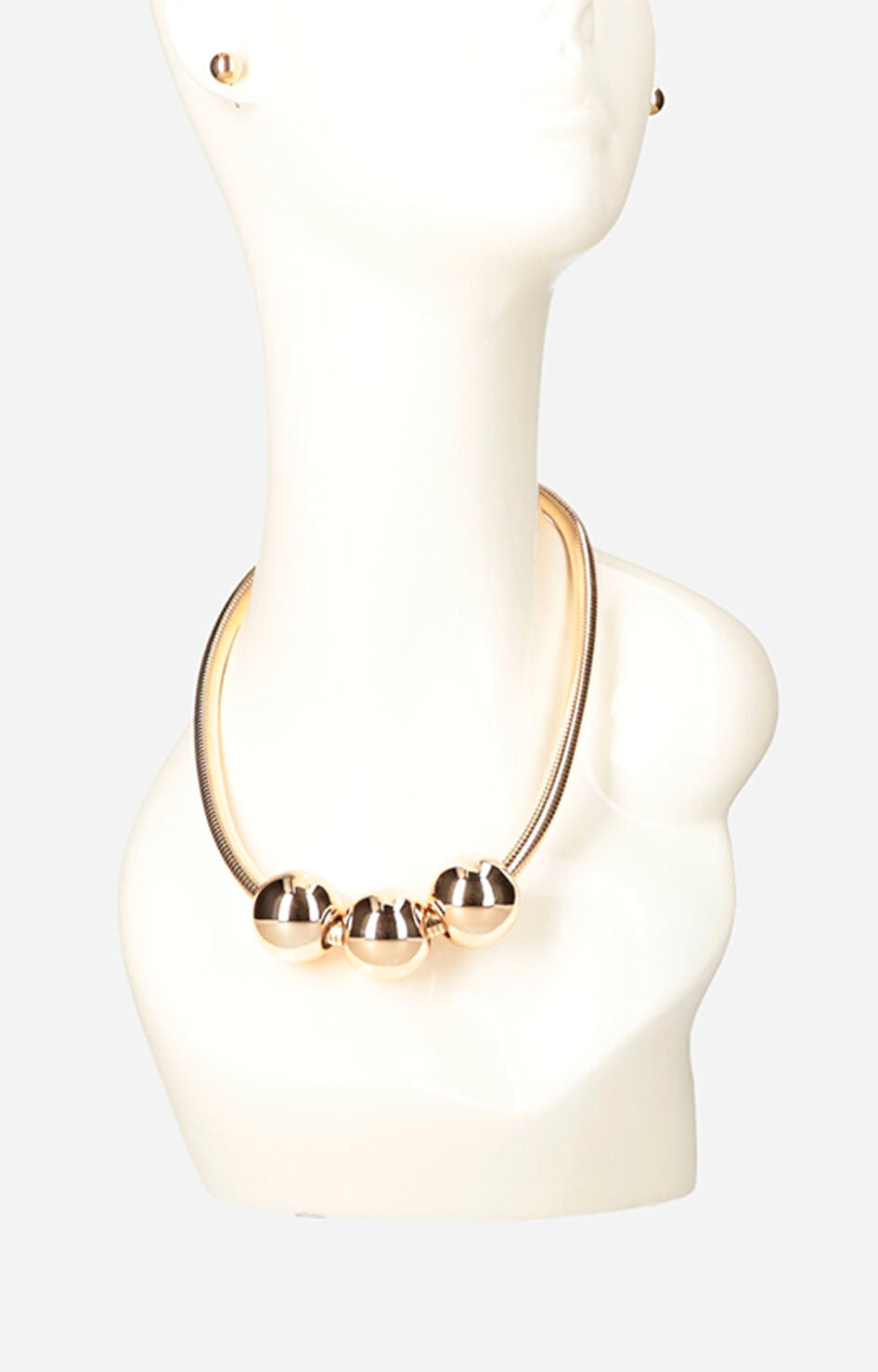 Collar dorado con aretes - SET COLLAR Boutiquemirel 