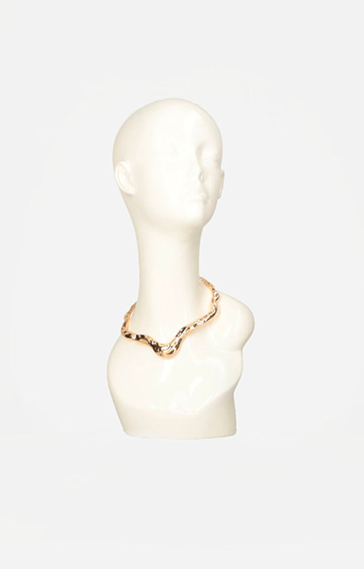 Collar dorado corrugado - COLLAR Boutiquemirel 
