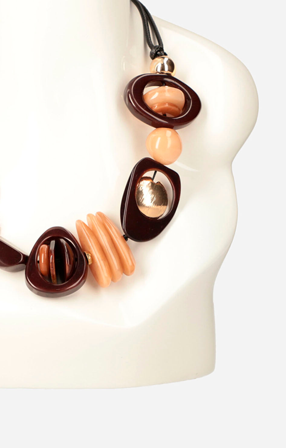 Collar con pedrería café - COLLAR Boutiquemirel 