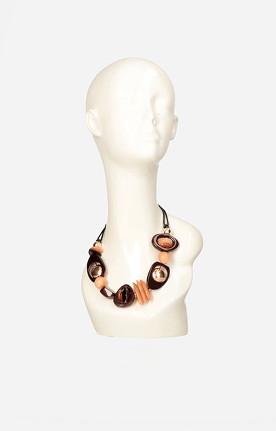 Collar con pedrería café - COLLAR Boutiquemirel 