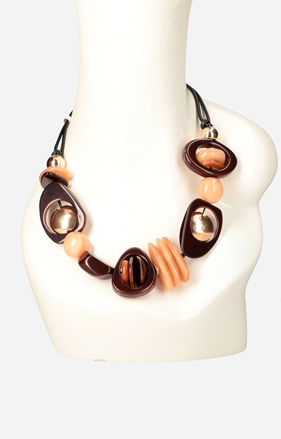 Collar con pedrería café - COLLAR Boutiquemirel 