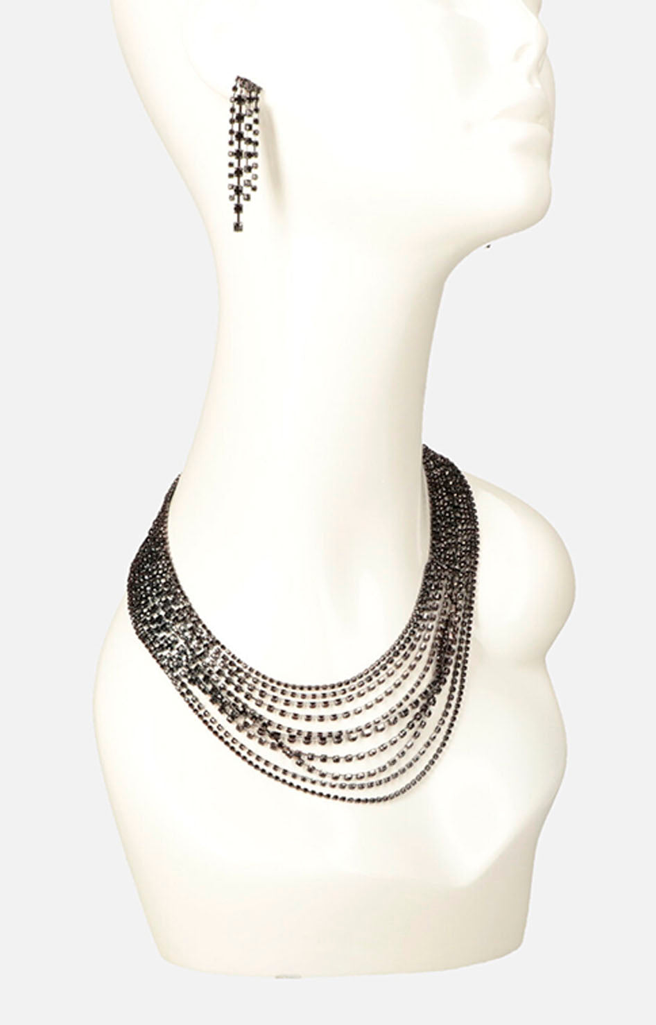 Collar de zirconias negras - SET COLLAR Boutiquemirel 