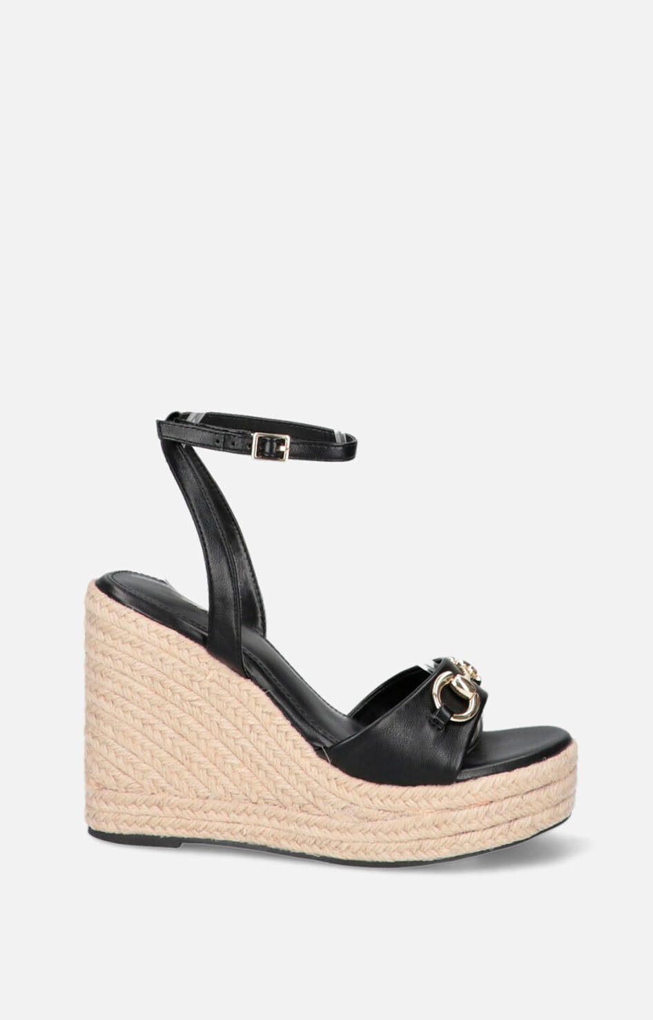 Plataforma de fibra natural negra - ZAPATO Boutiquemirel 