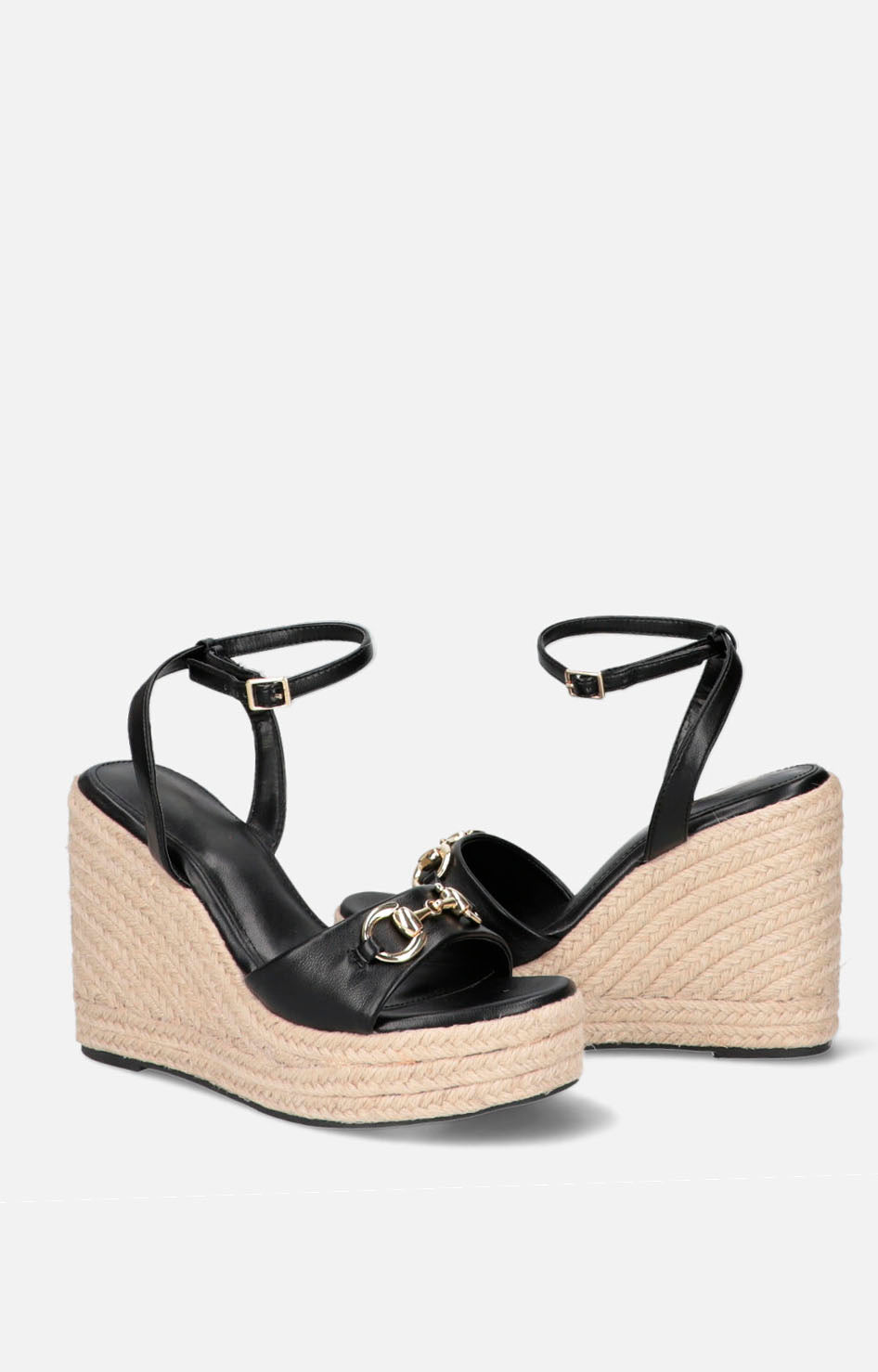 Plataforma de fibra natural negra - ZAPATO Boutiquemirel 