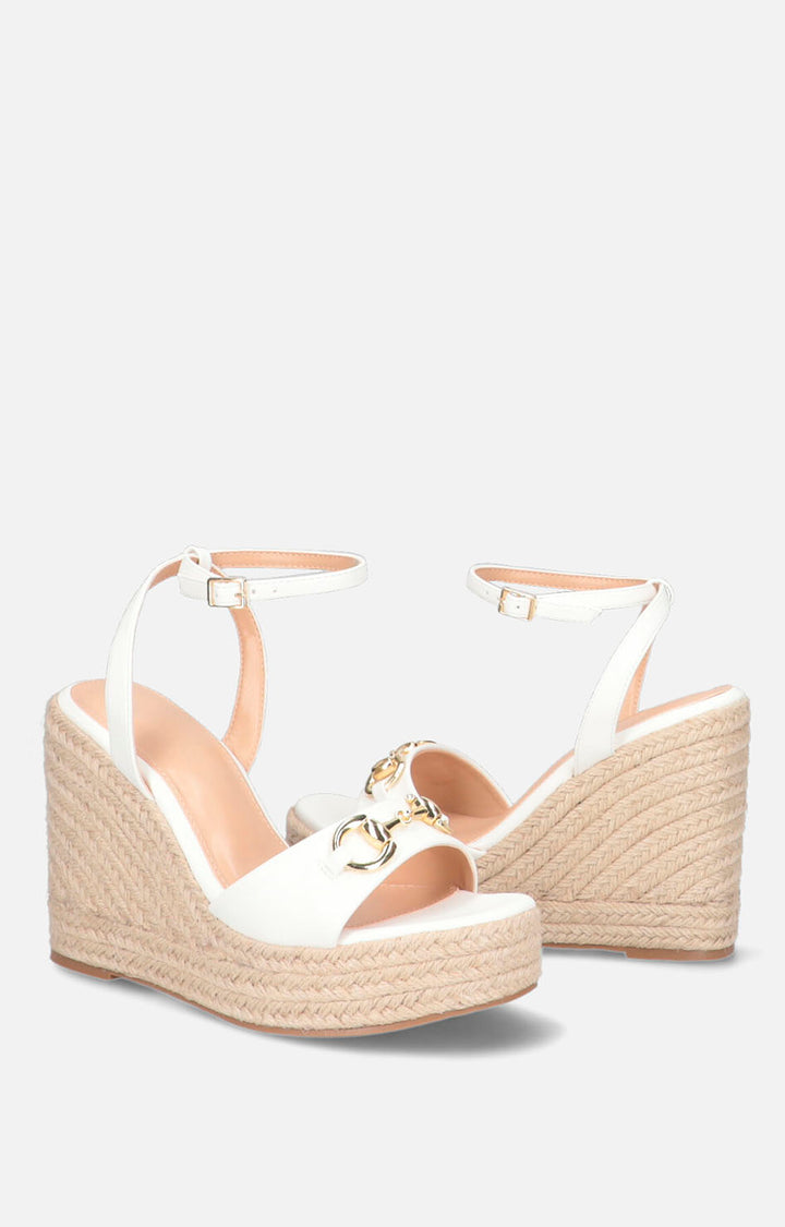 Plataforma de fibra natural blanco - ZAPATO Boutiquemirel 