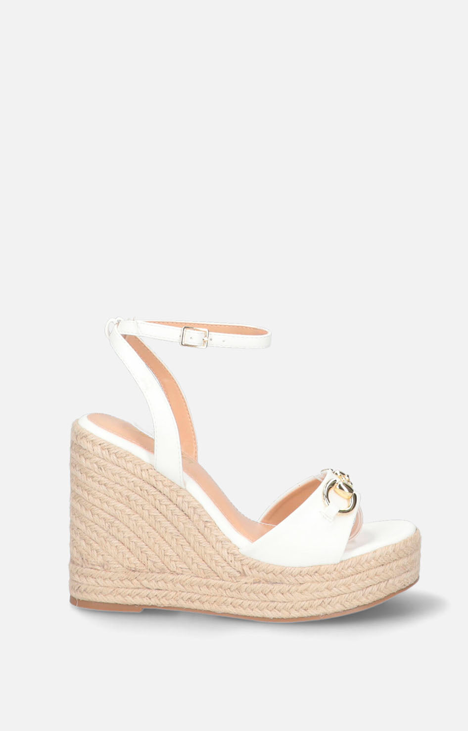 Plataforma de fibra natural blanco - ZAPATO Boutiquemirel 