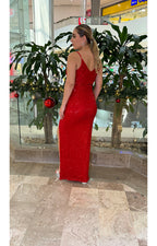 Vestido rojo con lentejuelas - Boutiquemirel