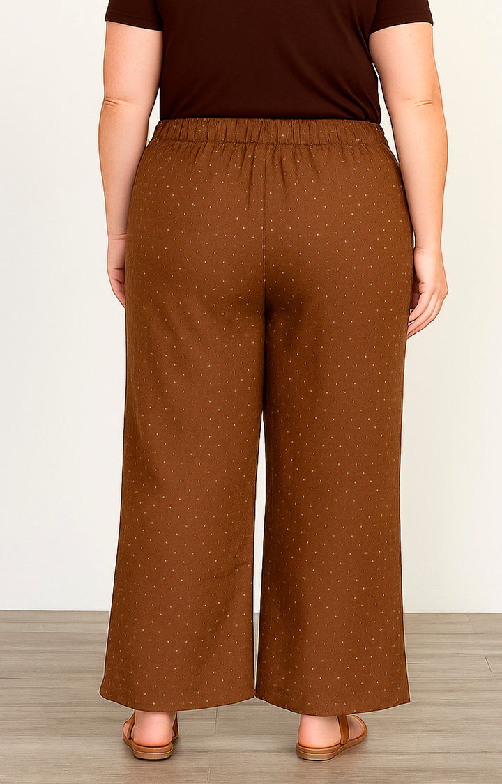 Pantalón café con brillos - PANTALON XL Boutiquemirel 