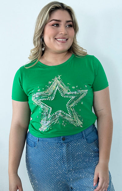 Blusa verde estrella - Boutiquemirel