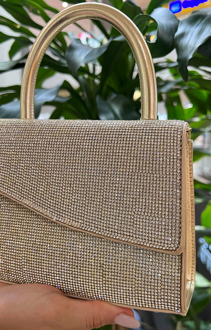 Bolsa dorada con brillos - Boutiquemirel
