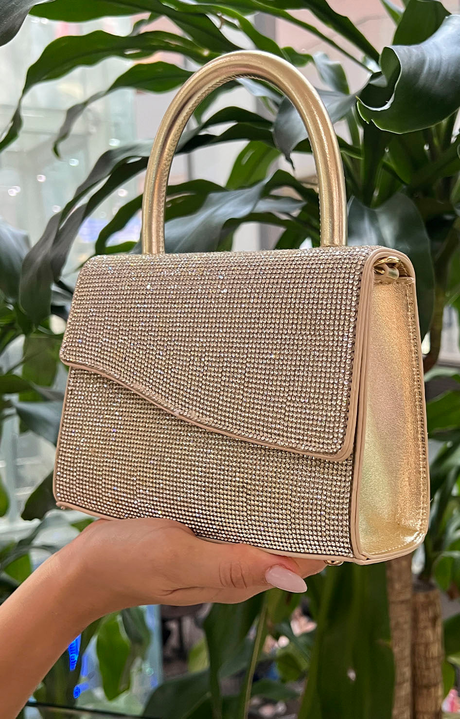 Bolsa dorada con brillos - Boutiquemirel